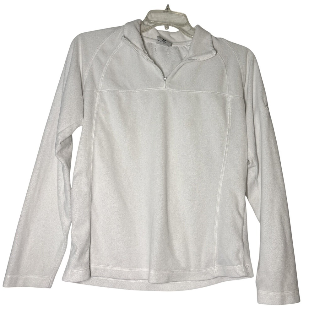 Columbia Pullover Women's White Excellent X.C.O. Fleece Quarter Zip Medium